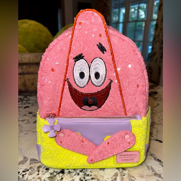 Nickelodeon Handbags - NWT Loungefly SpongeBob SquarePants Patrick Star Sequin Cosplay Mini Backpack